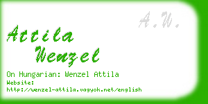 attila wenzel business card